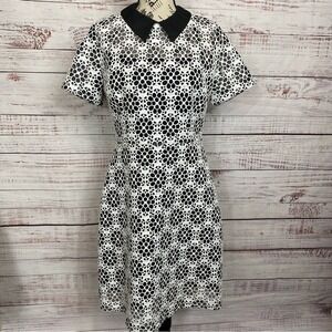 BIGIO Collection short sleeve collared‎ floral print size 10 midi Dress